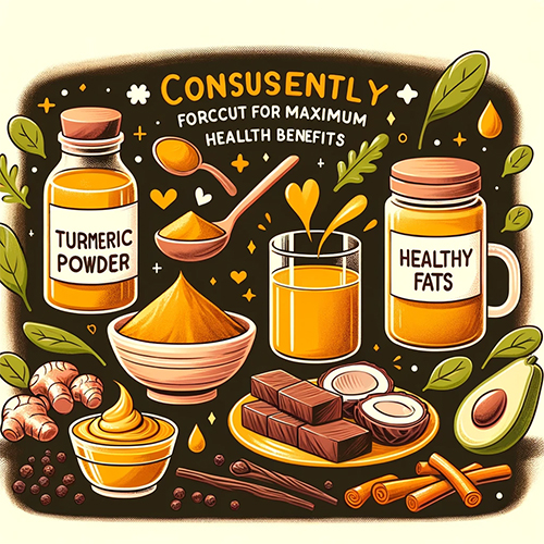 강황의 올바른 섭취법을 나타내는 이미지