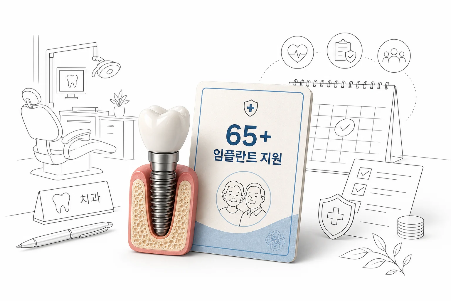 글의 65세 이상 임플란트 지원 대상과 조건 이미지