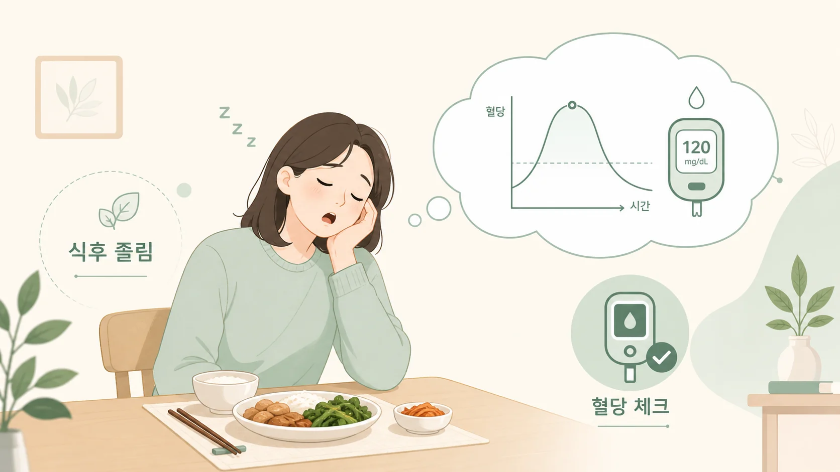글의 식후 졸림을 유발하는 혈당 스파이크의 실체 이미지